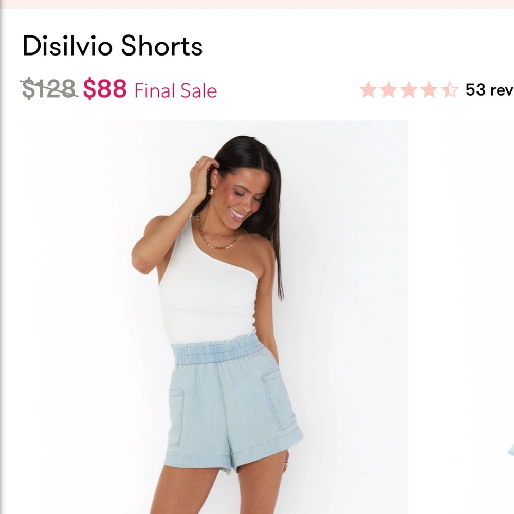 Show me your mumu chambray shorts size XS